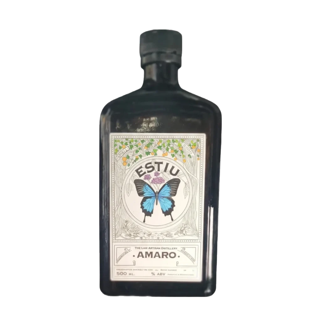 Bottle of Estiu Amaro from The Law Artisan Distillery, 500 mL