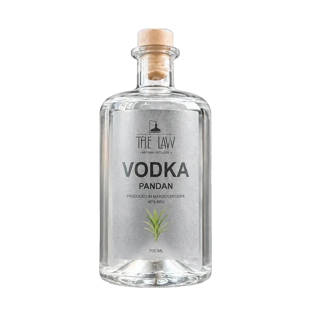 Bottle of Pandan Vodka from The Law Artisan Distillery, Maroochydore