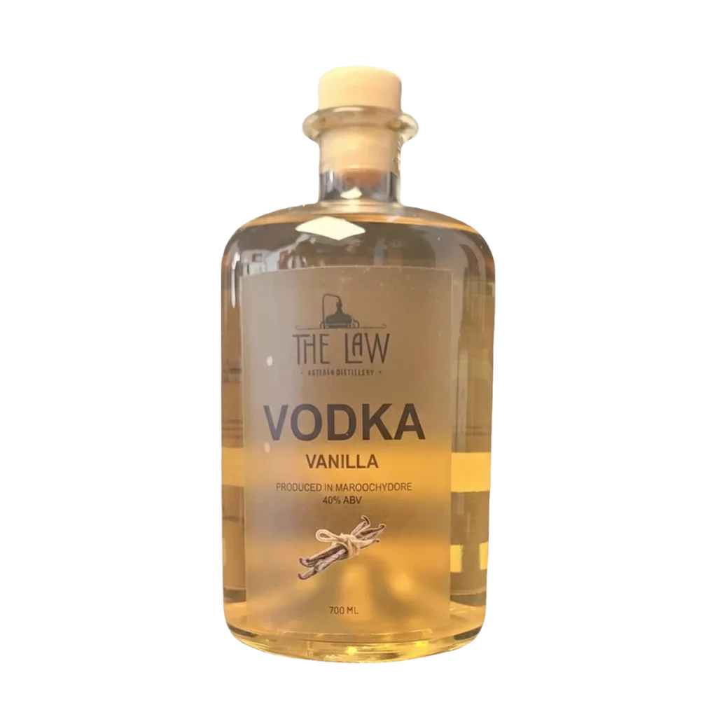 Bottle of Vanilla Vodka Liqueur from The Law Artisan Distillery, Maroochydore