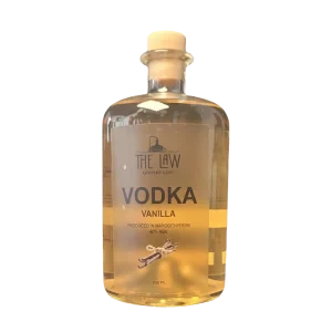 Bottle of Vanilla Vodka Liqueur from The Law Artisan Distillery, Maroochydore